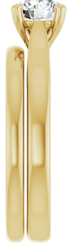 Sužadėtuvių Žiedas „Solitaire“ 585 Geltonojo Aukso Round 5.8mm (9)