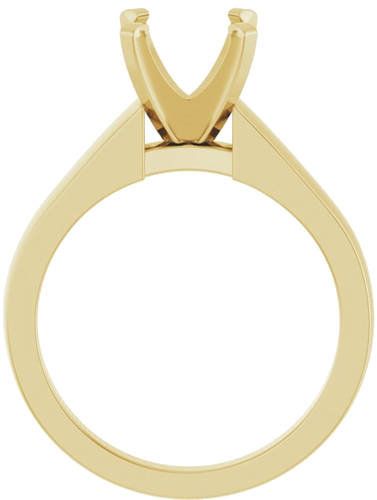 14K Yellow 8 mm Round Solitaire Engagement Ring Mounting (2)