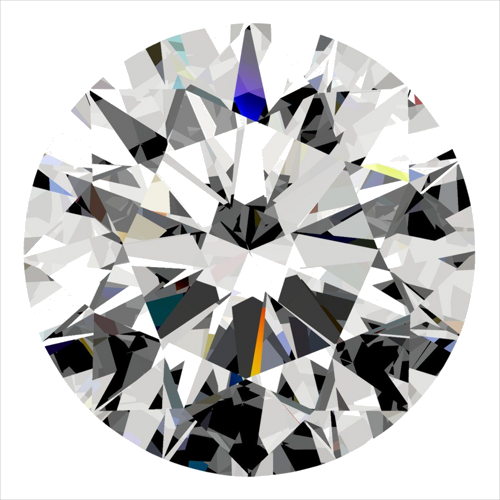 0.57 carat F-VVS2 Excellent cut Natūralus Round Deimantas (1)