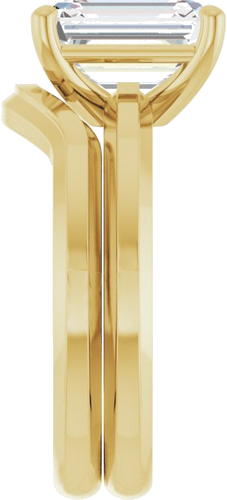 Sužadėtuvių Žiedas „Solitaire“ 14k yellow gold Emerald 9mm x 7mm (9)