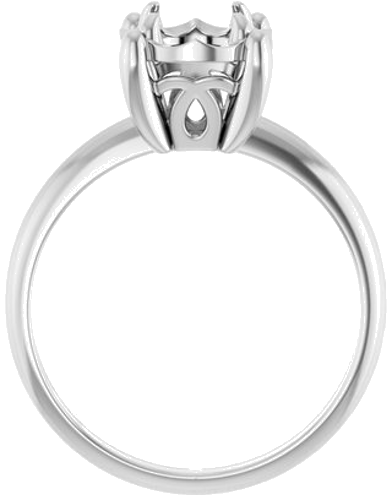 Sužadėtuvių Žiedas „Illusion Solitaire“ 14k white gold Round 6.5mm (2)
