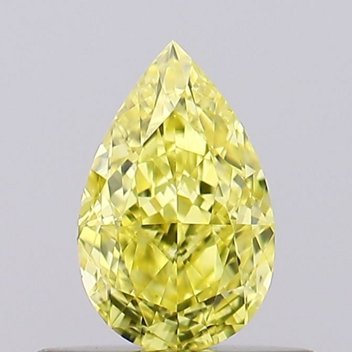 0.5 carat Fancy Intense Yellow-VS2 Natūralus Pear Deimantas (1)
