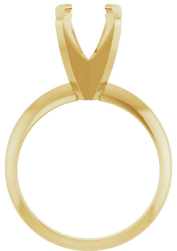 14K Yellow 10x8 mm Oval Solitaire Engagement Ring Mounting (2)