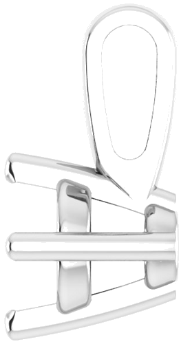 Pakabukas „Solitaire“ 750 Baltojo Aukso Round 4mm (3)