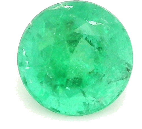 0.66 carat GREEN Round Smaragdas (1)