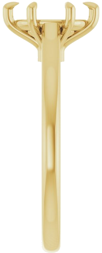Sužadėtuvių Žiedas „Claw-Pong“ 14k yellow gold Oval 8mm x 6mm (4)