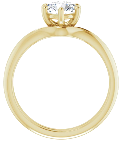 Sužadėtuvių Žiedas „Solitaire“ 585 Geltonojo Aukso Round 6.5mm (7)