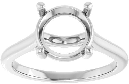 Sužadėtuvių Žiedas 14k white gold Round 8.8mm (3)