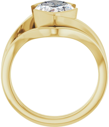 Sužadėtuvių Žiedas „Half-Bezel Solitaire“ 14k yellow gold Marquise 16mm x 8mm (7)