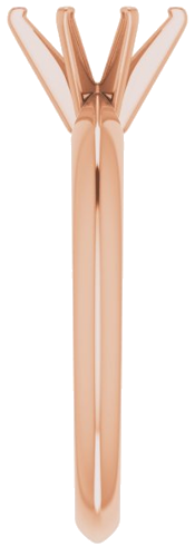 14K Rose 7x5 mm Oval 6-Prong Solitaire Engagement Ring Mounting (4)