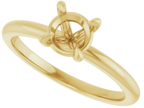 Sužadėtuvių Žiedas „Claw-Prong“ 14k yellow gold Round 6mm (5)