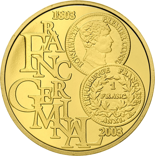 1/2 oz Альбер II 2003 Бельгия Фран Жерминаль 100 евро золотая монета (2)