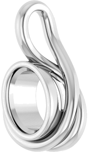 14K White 9x7 mm Oval Pendant Mounting (2)