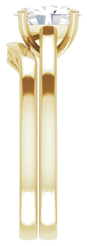 Sužadėtuvių Žiedas „Solitaire“ 585 Geltonojo Aukso Oval 8mm x 6mm (9)