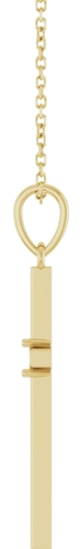 Pakabukas „Cross“ 14k yellow gold Round 3mm (3)