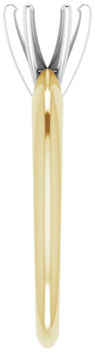 Sužadėtuvių Žiedas „Solitaire“ 585 Baltojo Ir Geltonojo Aukso Round 5.4mm x 5.7mm (4)