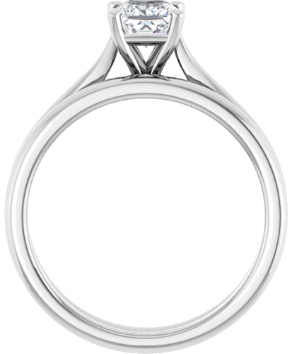 14K White 4.5 mm Square Engagement Ring Mounting (7)