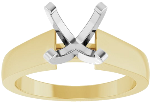 Sužadėtuvių Žiedas „Solitaire“ 585 Baltojo Ir Geltonojo Aukso Round 8mm (3)