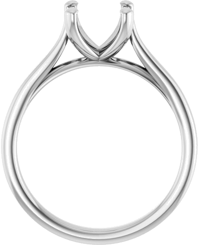 Sužadėtuvių Žiedas 14k white gold Cushion 7mm (2)