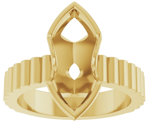 Sužadėtuvių Žiedas „Half-Bezel Solitaire“ 14k yellow gold Marquise 15mm x 7mm (3)