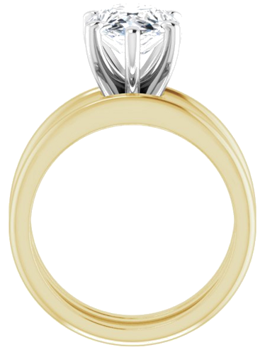 14K Yellow   White  12x8 mm Pear Solitaire Engagement Ring Mounting (7)