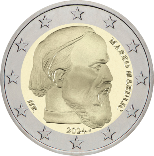 2024 Croatia Marko Marulić 2 Euro Coin in BU Card (3)