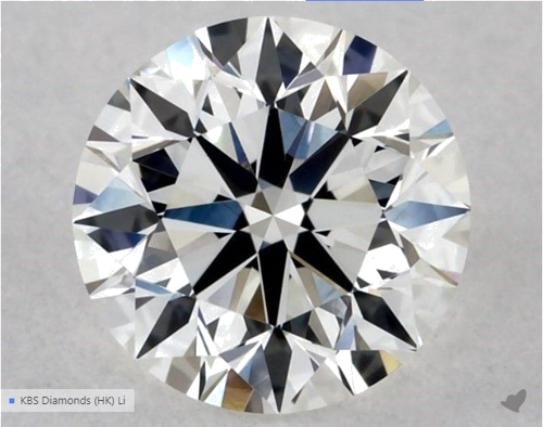 0.52 carat G-VVS2 Excellent cut Natūralus Round Deimantas (1)