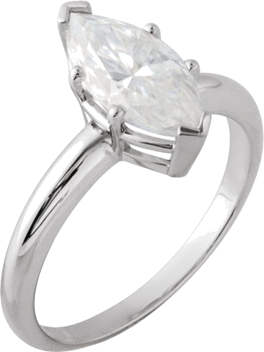 Sužadėtuvių Žiedas „V-End Solitaire“ 14k white gold Marquise 12mm x 6mm (3)