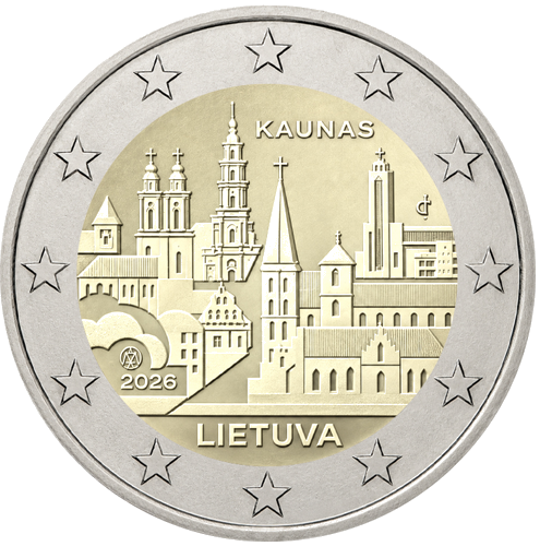 2026 Lietuva Kauņa 2 eiro monēta (1)