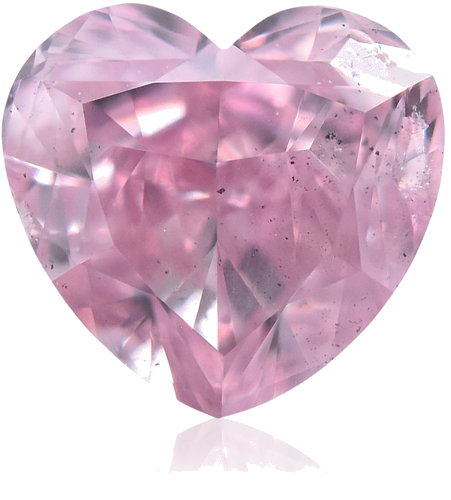 0.52 carat Fancy Intense Purplish Pink-SI1 Natūralus Heart Deimantas (1)