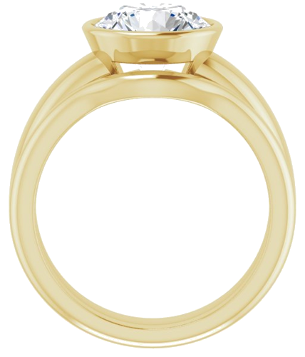 Sužadėtuvių Žiedas „Bezel-Set Solitaire“ 14k yellow gold Round 8.8mm (7)