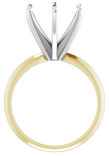 Sužadėtuvių Žiedas „Lightweight Solitaire“ 14k yellow/white gold Round 11mm x 11.4mm (2)