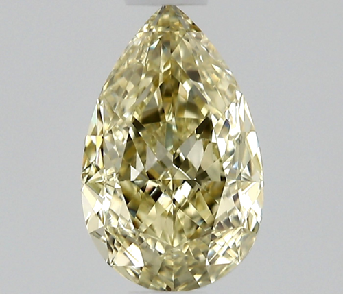 0.67 carat Fancy Light Yellow-IF Natūralus Pear Deimantas (1)