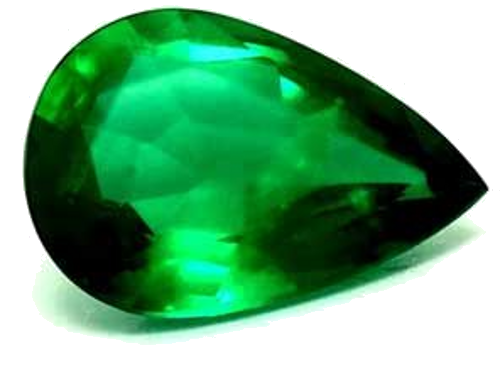 0.39 carat GREEN Pear Smaragdas (1)