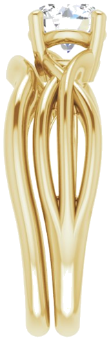 14K Yellow 6 mm Round Solitaire Engagement Ring Mounting (9)