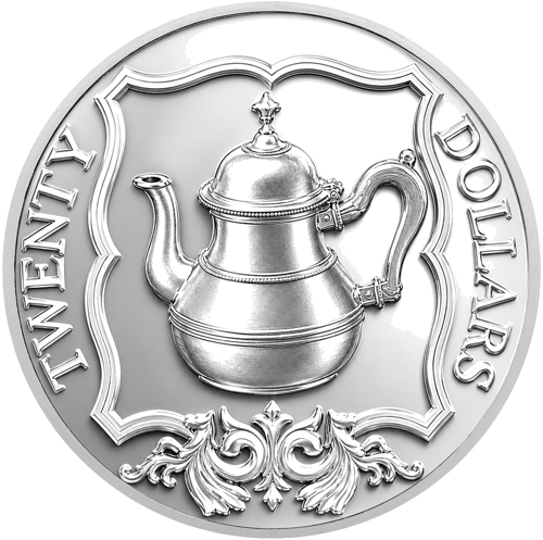 20 Dolerių Arbatinukas Britų mergelių salos 1985 sidabrinė moneta (1)
