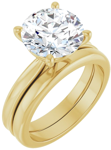 Sužadėtuvių Žiedas 14k yellow gold Round 10mm (6)