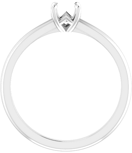 14K White 5.2 mm Round Solitaire Engagement Ring Mounting (2)