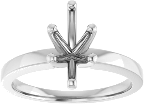 10K White 10x5 mm Marquise Solitaire Engagement Ring Mounting (3)