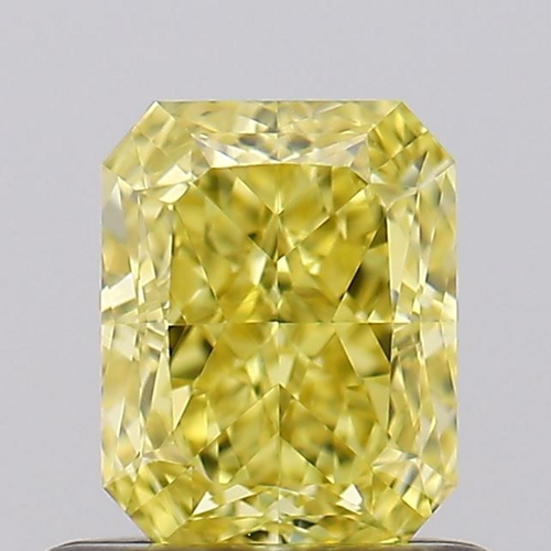 0.66 carat Fancy Intense Yellow-VS1 Natūralus Radiant Deimantas (1)