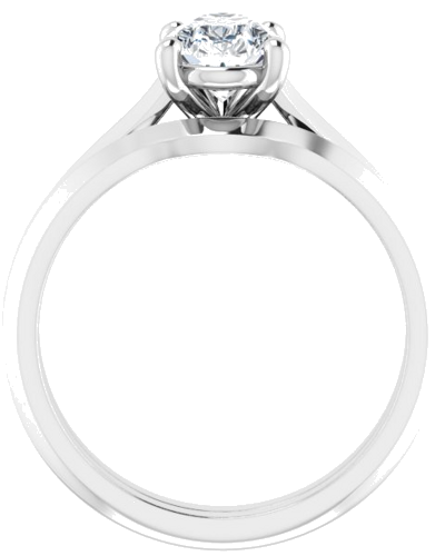 14K White 9x6 mm Pear Solitaire Engagement Ring Mounting (7)