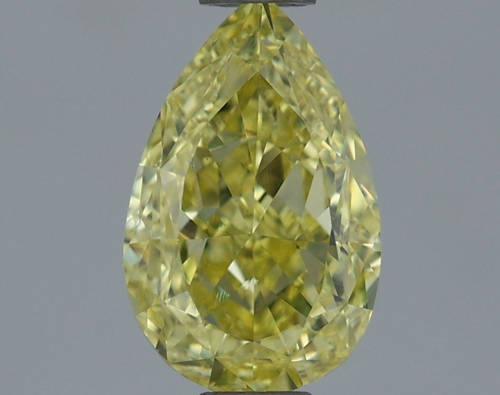 0.71 carat Fancy Intense Yellow-VS2 Natūralus Pear Deimantas (1)