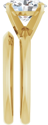 Sužadėtuvių Žiedas „Knife-Edge“ 14k yellow gold Oval 10mm x 8mm (9)