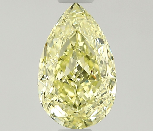 0.6 carat Fancy Yellow-IF Natūralus Pear Deimantas (1)