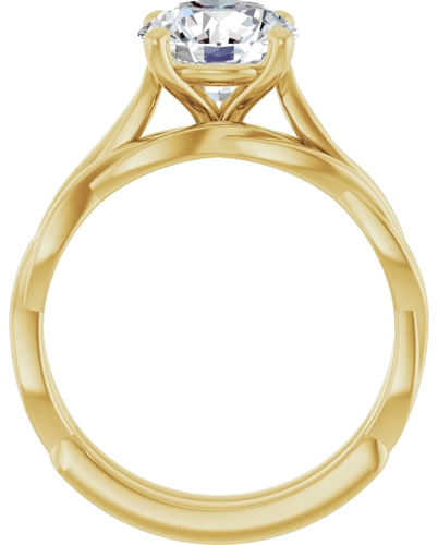 Sužadėtuvių Žiedas „Infinity-Inspired“ 14k yellow gold Round 8mm (7)