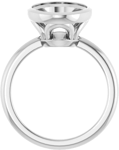 Sužadėtuvių Žiedas „Bezel-Set“ 925 Sidabro Oval 14mm x 10mm (2)