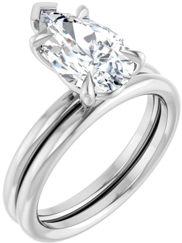 Sužadėtuvių Žiedas „Claw-Prong Solitaire“ 925 Sidabro Pear 11.5mm x 7mm (6)