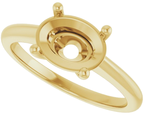 Sužadėtuvių Žiedas „Solitaire“ 14k yellow gold Oval 9mm x 7mm (5)