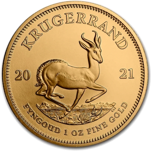1 oz Krugerrand 2021 Dienvidāfrikas zelta monēta (1)