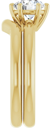 Sužadėtuvių Žiedas 14k yellow gold Round 6.5mm (9)
